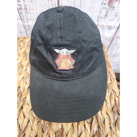 Baby Yoda Star Wars Adjustable Strapback Hat Black Adult NWOT - Picture 1 of 6